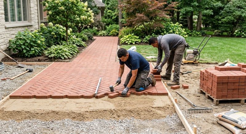 Brick Hardscape Installation in Norwalk, CT