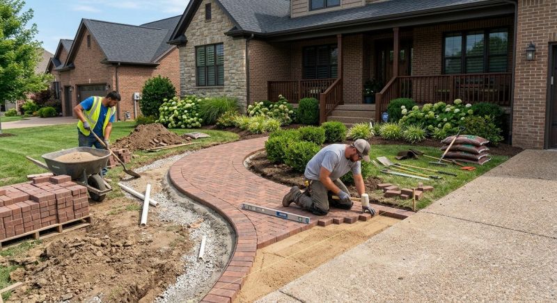 Brick Landscaping Installation in Boston, MA
