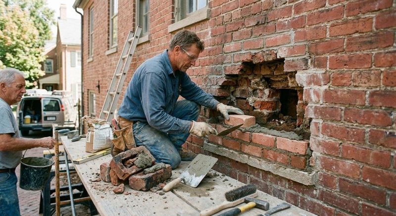Brick Landscaping Installation in West Hartford, CT