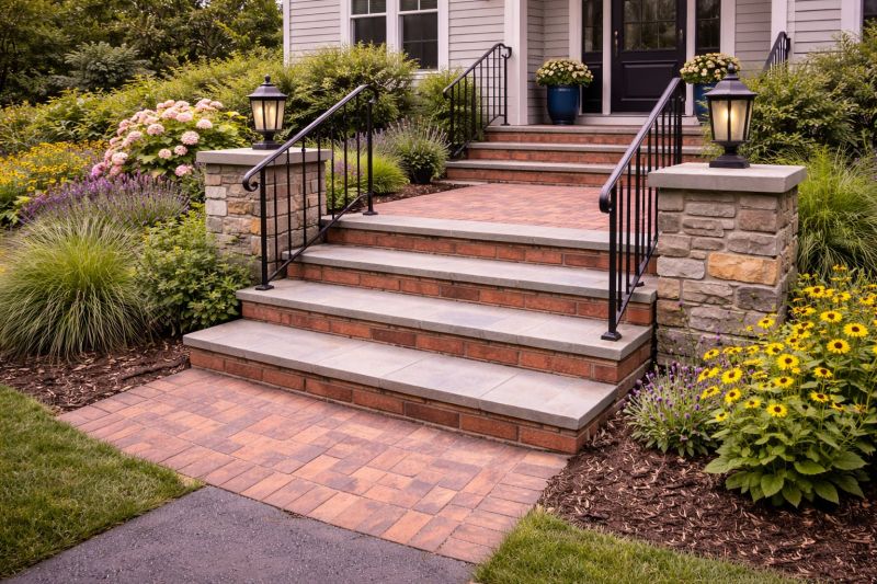 Brick Stairs Installation in Worcester, MA